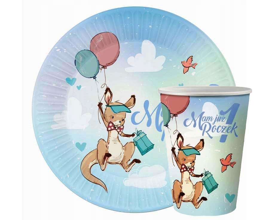 

Talerzyki Kubeczki Mam już roczek z kangurkiem