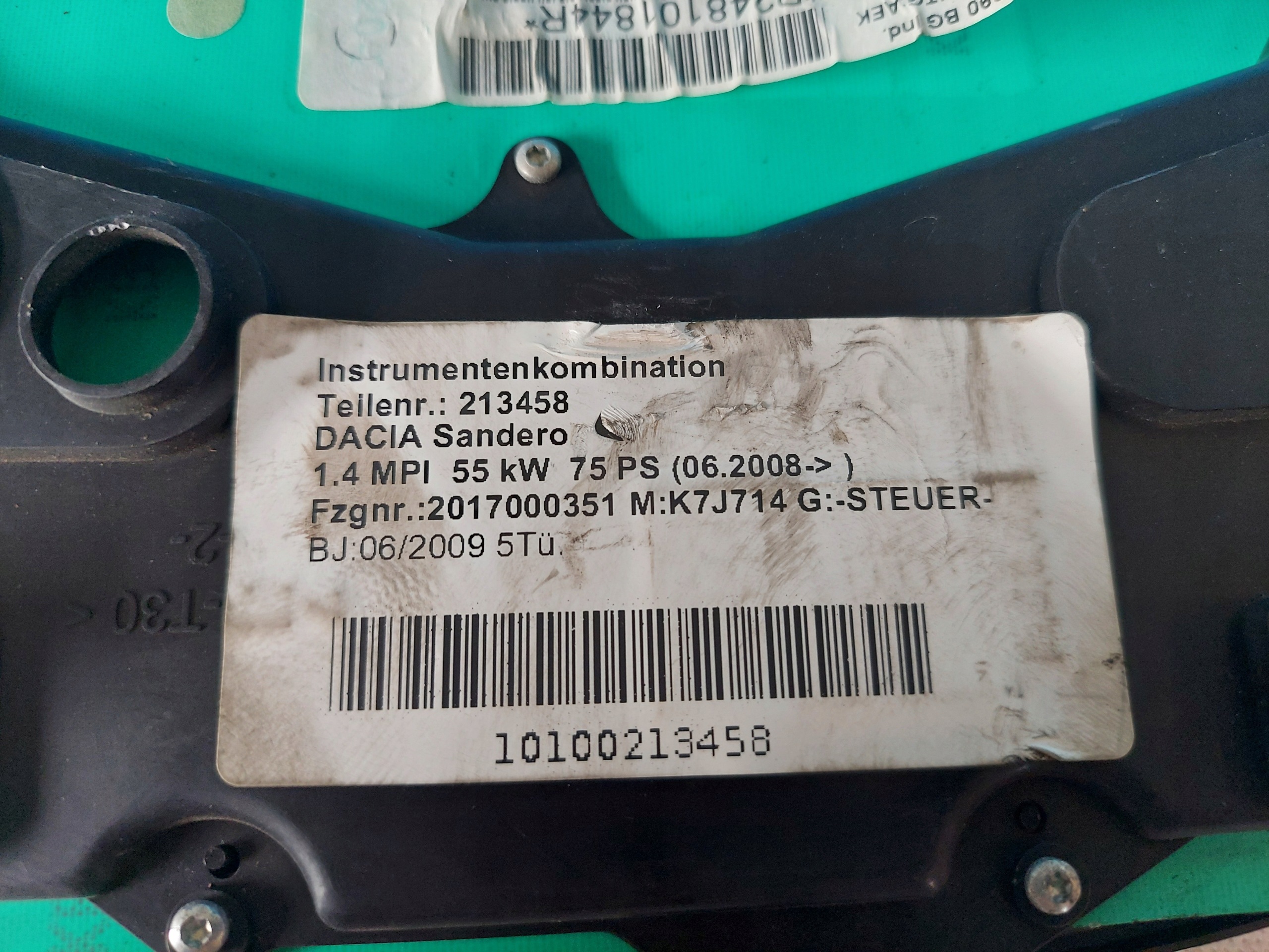 dials clock DACIA SANDERO 1.4 MPI P248101844R