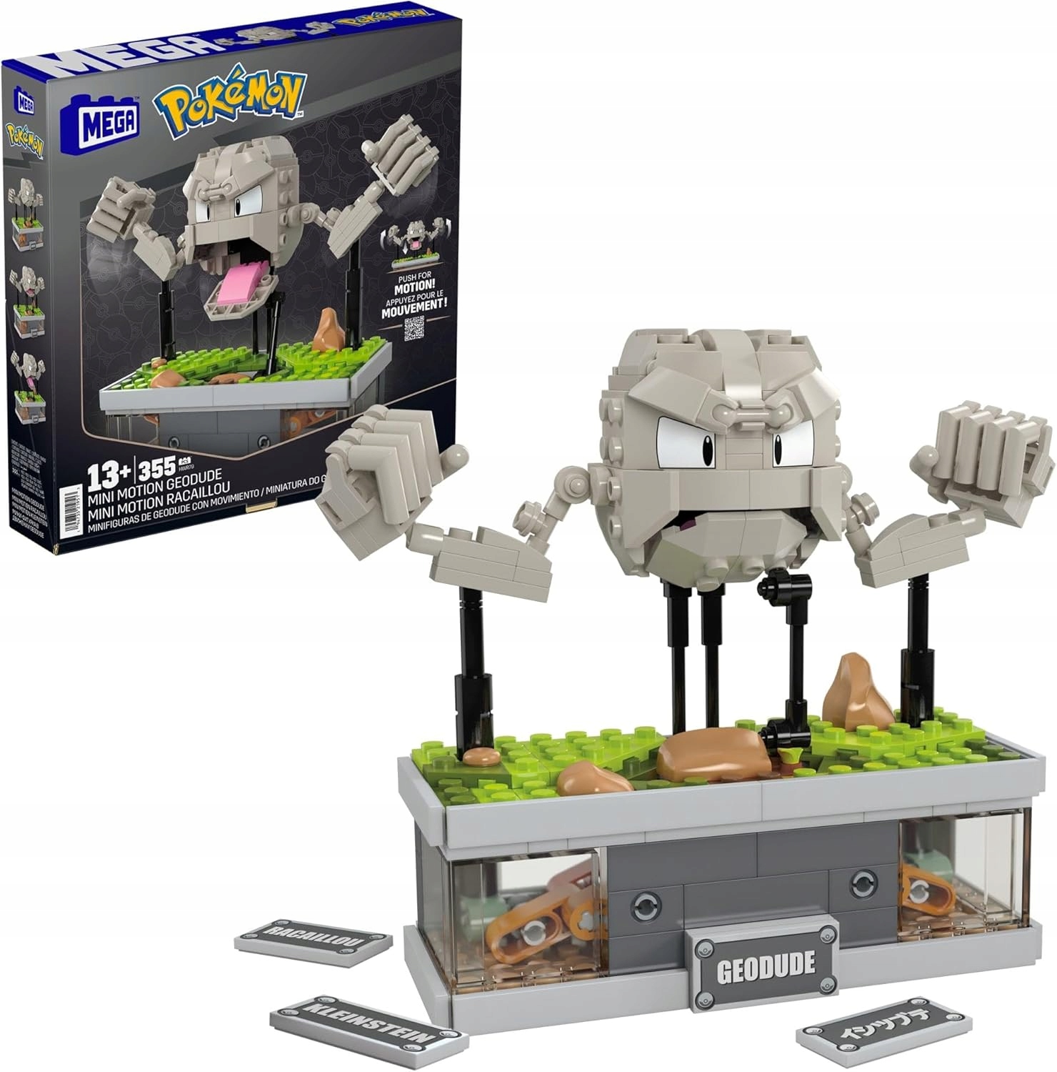 Klocki Konstrukcyjne Pokémon Geodude Ruchoma Figurka 364 Elementy 12,5 CM