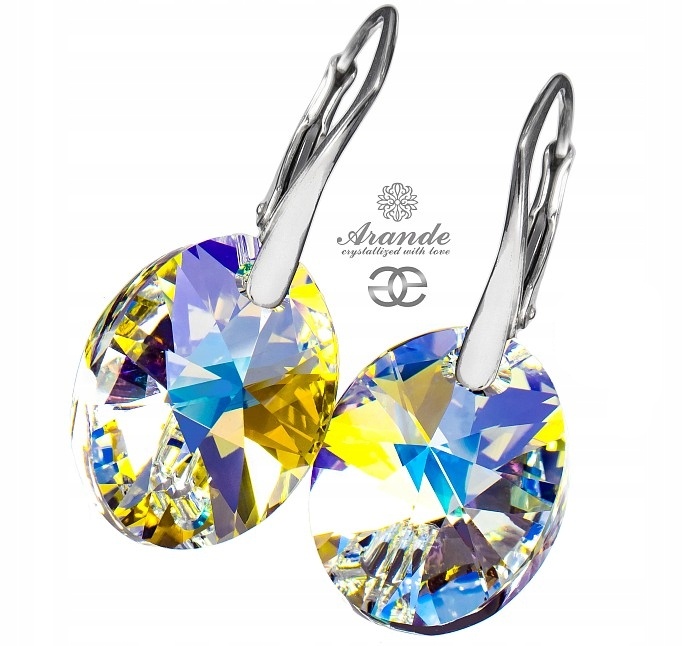 Krystaly Náušnice Xilion Aurora Stříbro