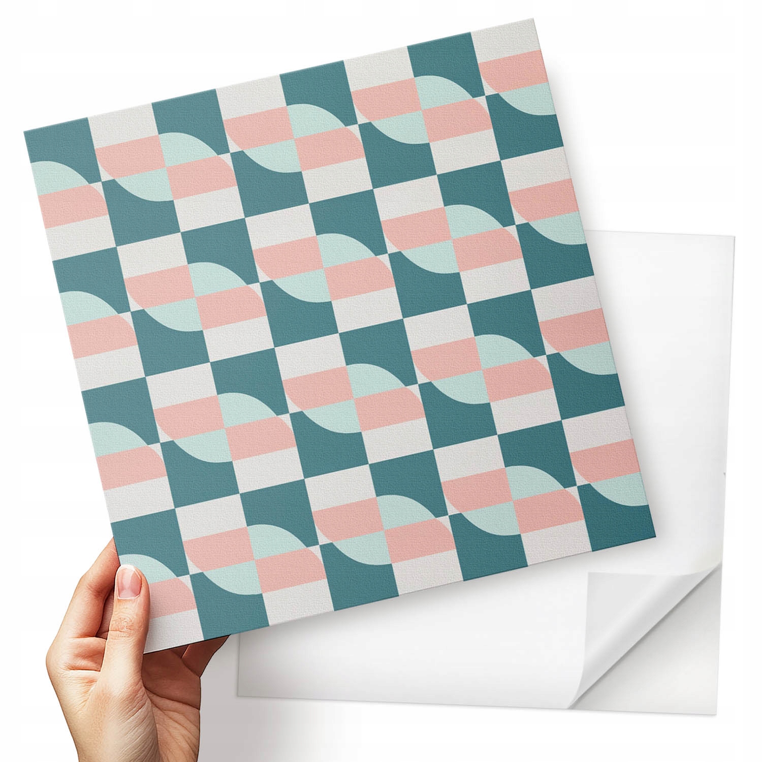 Vinylové samolepící dlaždice Vzor mřížky v geometrickém stylu 9x30x30 cm