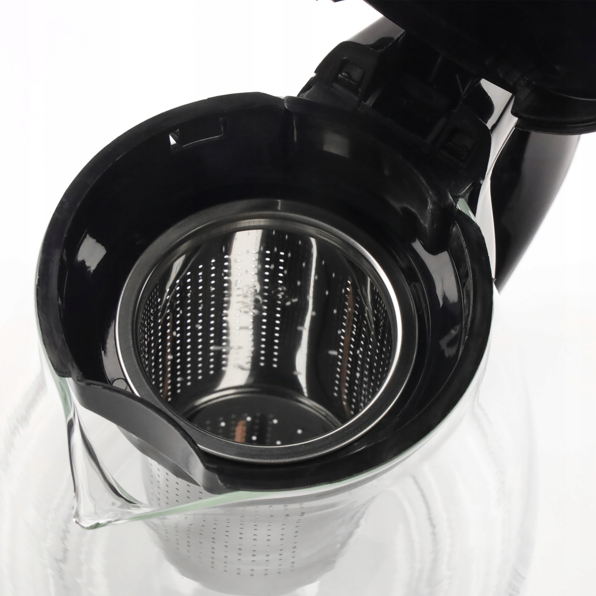 DZBANEK SZKLANY Z STALOWYM ZAPARZACZEM ZAPARZACZ DO HERBATY ZIÓŁ 1100 ML