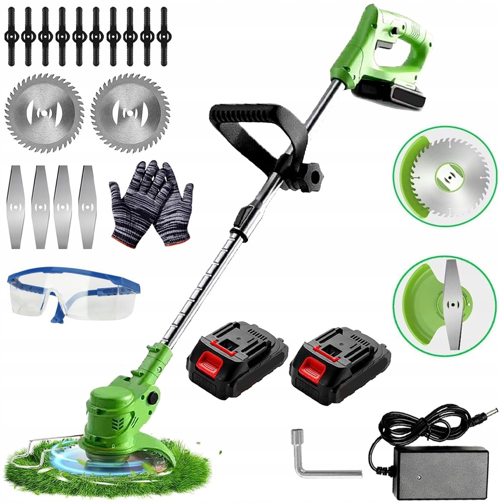 Podkaszarka Akumulatorowa Kosa Wykaszarka Do Trawy Żyłki Lekka +ostrza