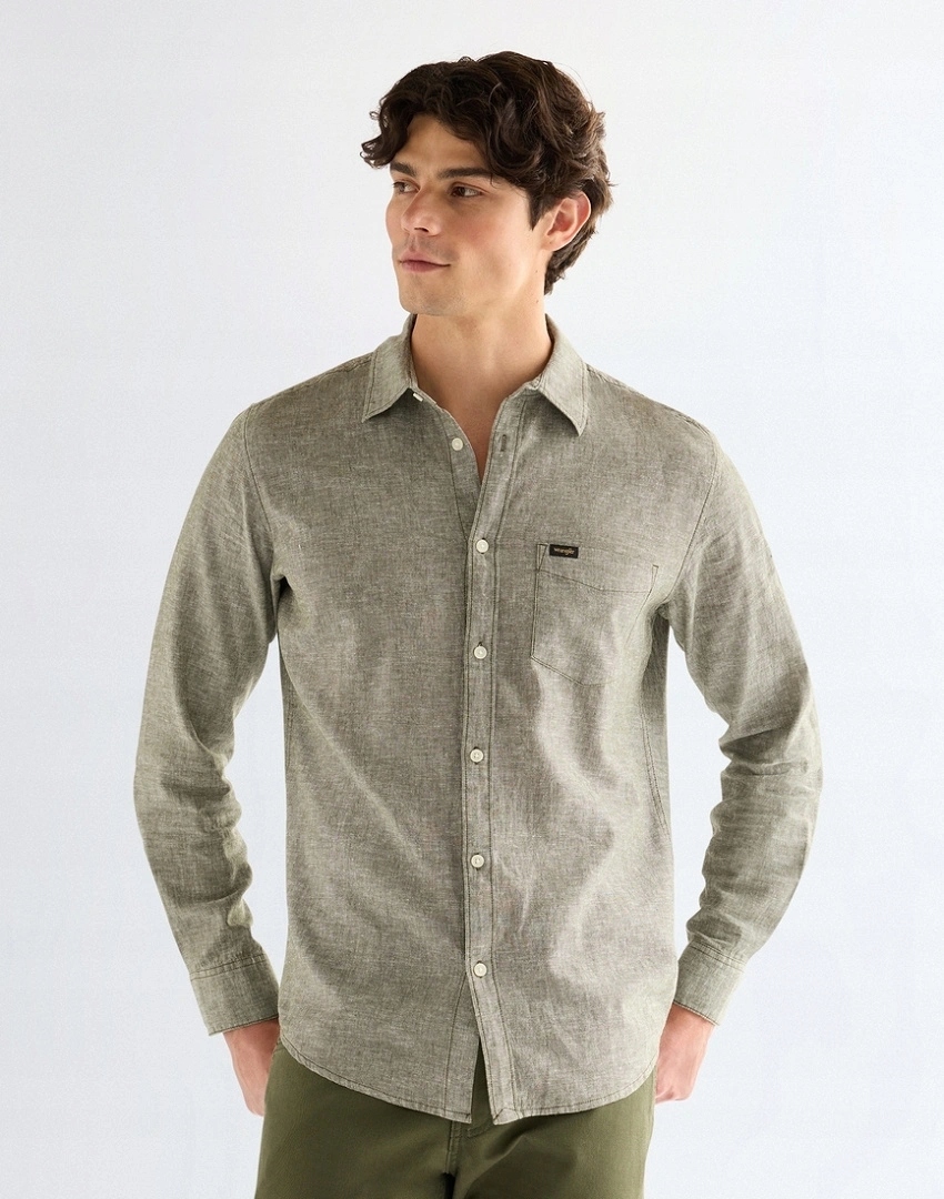 Pánská košile Wrangler 1 Pkt Shirt Deep Depths 112378041 3XL