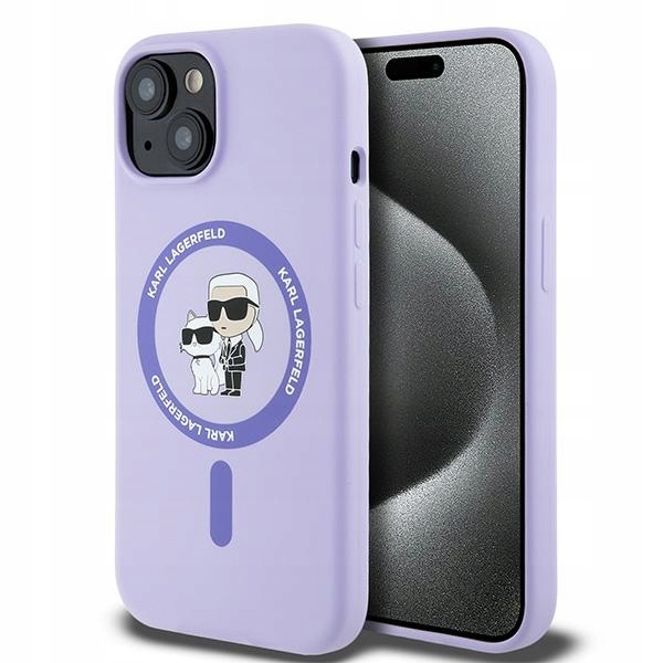 Karl Lagerfeld KLHMP15SSCMKCRHU iPhone 15 6.1" fialový/fialový hardcase