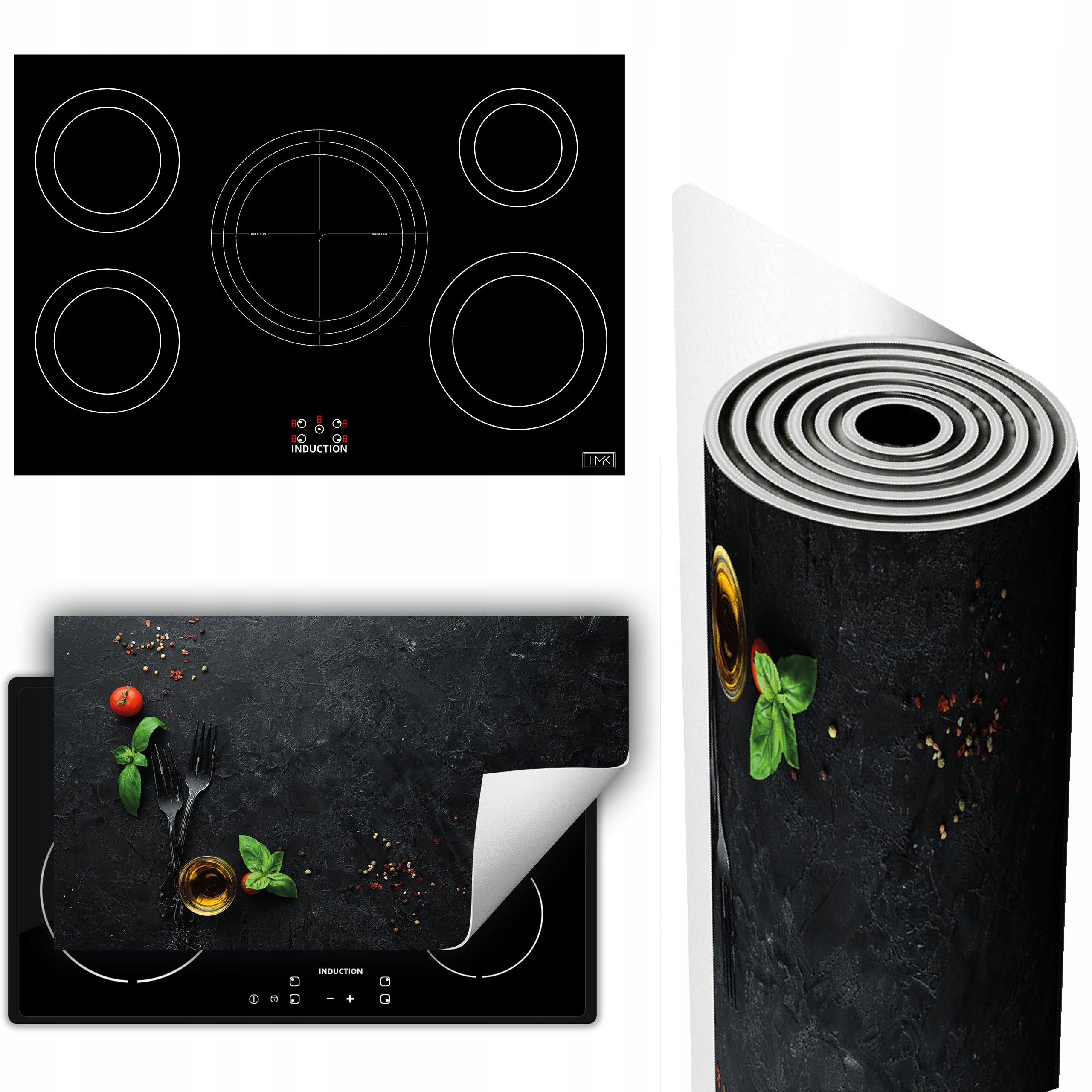 Vinylová Podložka Ochrana Sporáku Desky 90x52 břidlice kuchyně