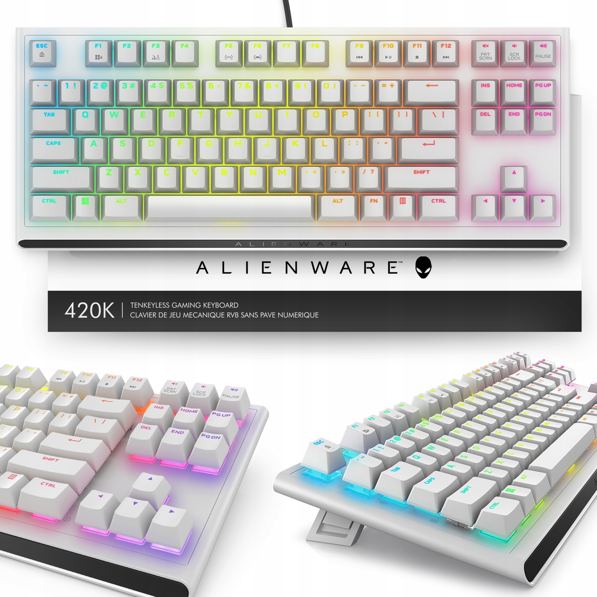 Alienware AW420K Herná Klávesnica Lunar Led Rgb Cherry MX Qwerty Us