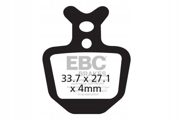 CFA402R Klocki hamulcowe rowerowe (organiczne wyczynowe) Ebc Brakes