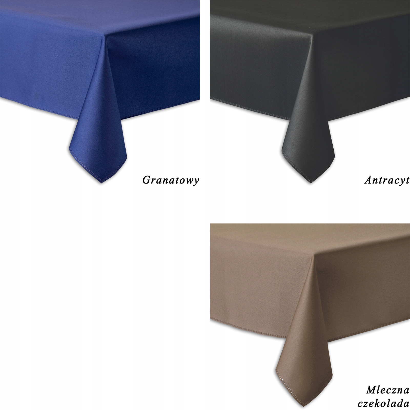 OBRUS PLAMOODPORNY - 130X240 - SOLID GŁADKI BIAŁY Marka inna