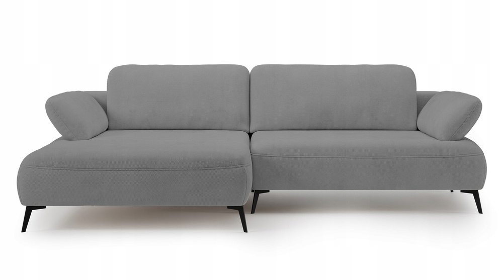 Rohová Sedací Souprava s funkcí spaní Avolla s úložným prostorem, šedá žinylka, levá