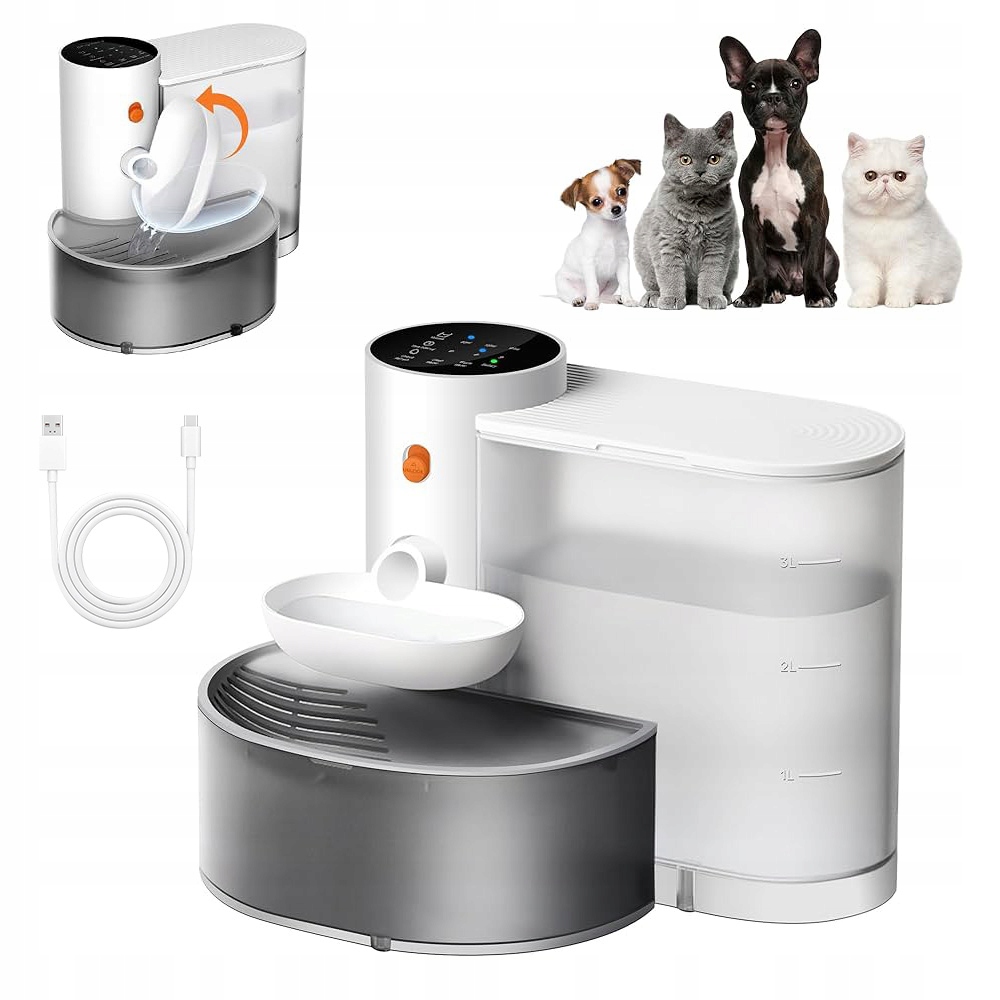 Levně Výdejník Vody Pro Kočky A Psa Dávkovač Napáječ Auto Naplňováním Vodou S Filtrem