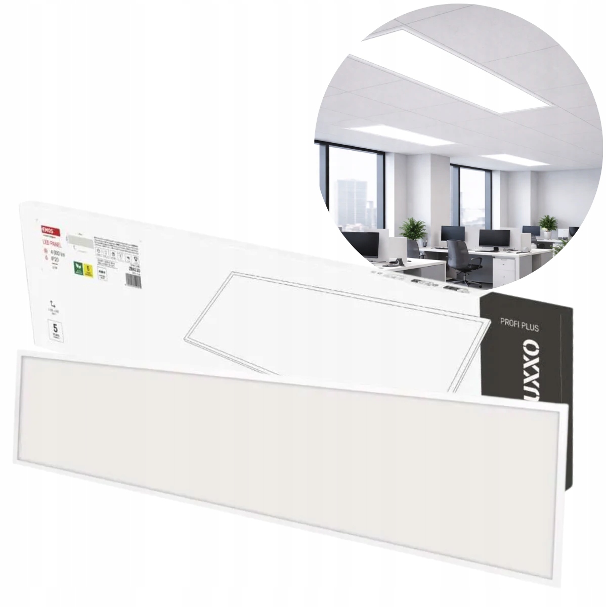 Led panel Luxxo 30×120, obdélníkový vestavný bílý, 22W, neutrální bílá