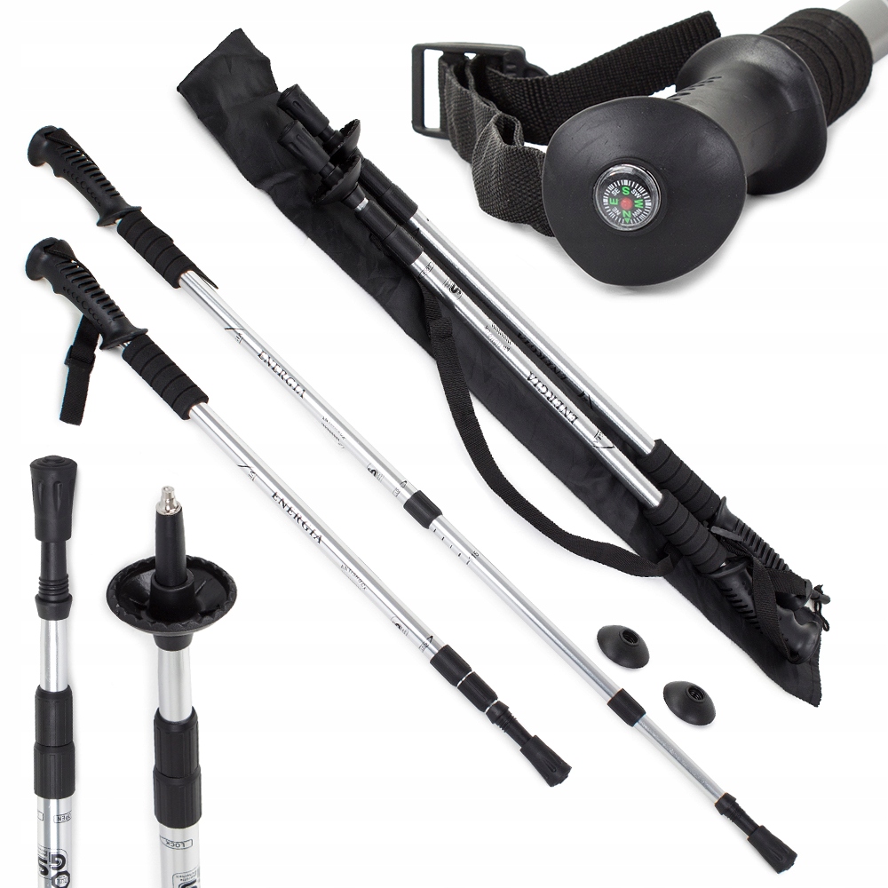 KIJKI NORDIC WALKING TREKINGOWE 2x KIJ + POKROWIEC