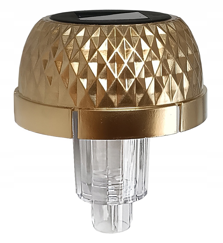 Kaptur solarny na znicz śr. 72mm na cmentarz. ZŁOTY DIAMENTOWY