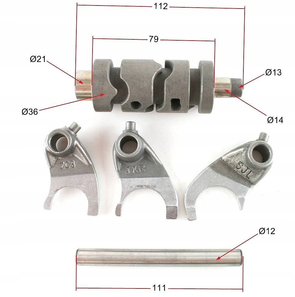 Wałek skrzyni biegów krzywkowy do ATV QUAD 200 cc LONCIN BASHAN EAN (GTIN) 5905699655065