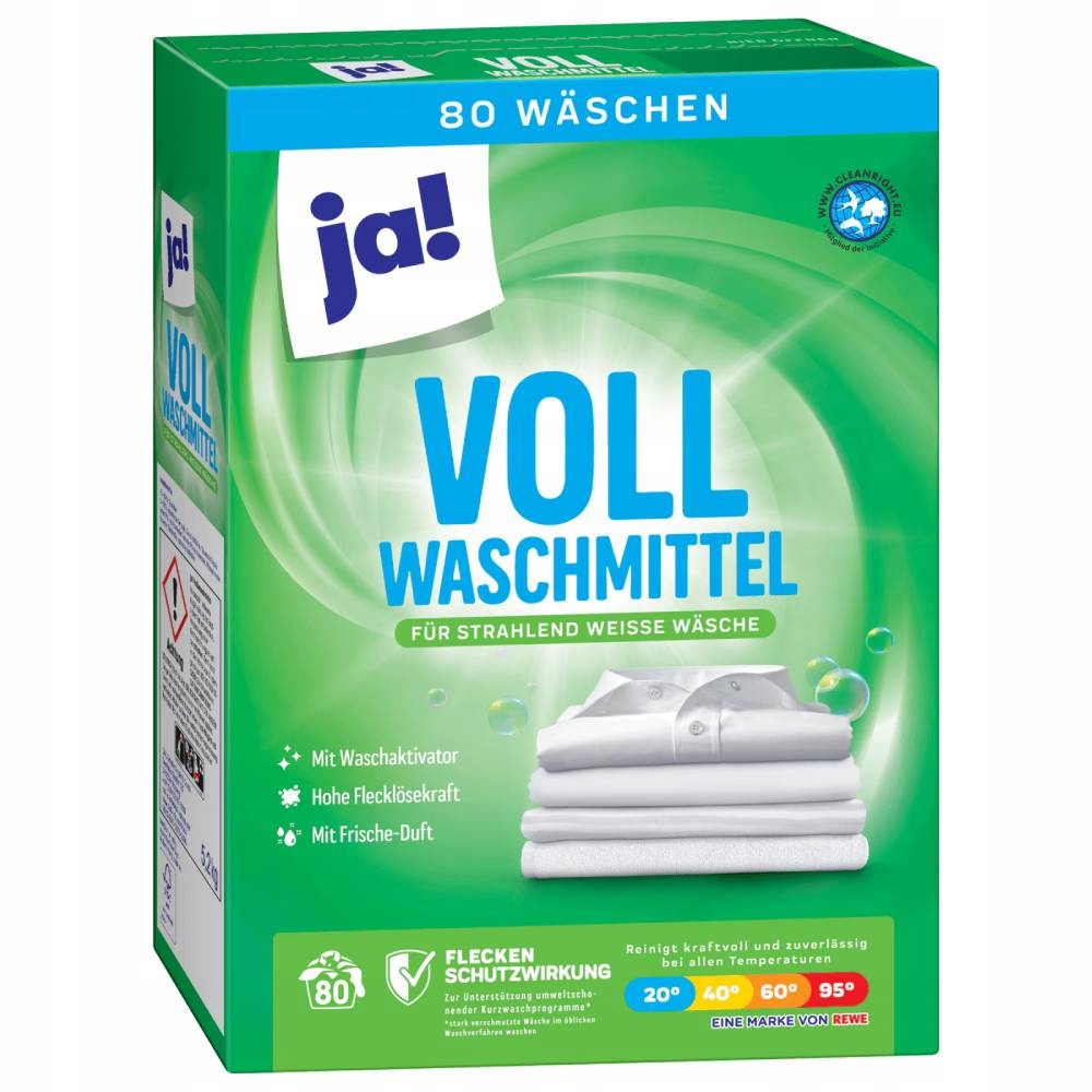 Já! Univerzální prášek na praní Vollwaschmittel 80 praní 5,2 kg