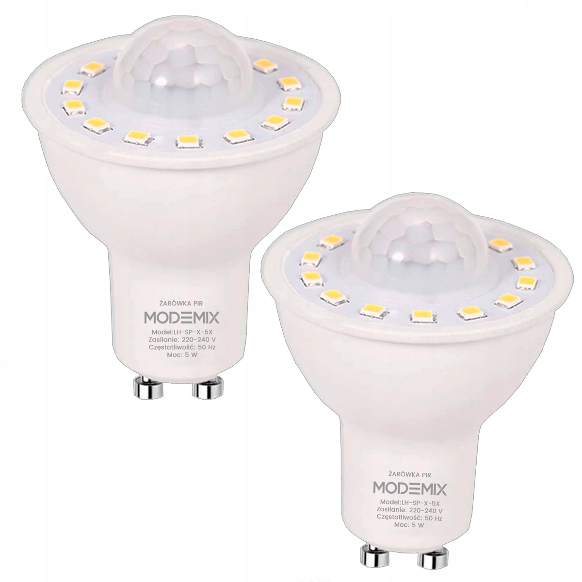 

Żarówki Led 2X Czujnik Ruchu 5W Gwint GU10