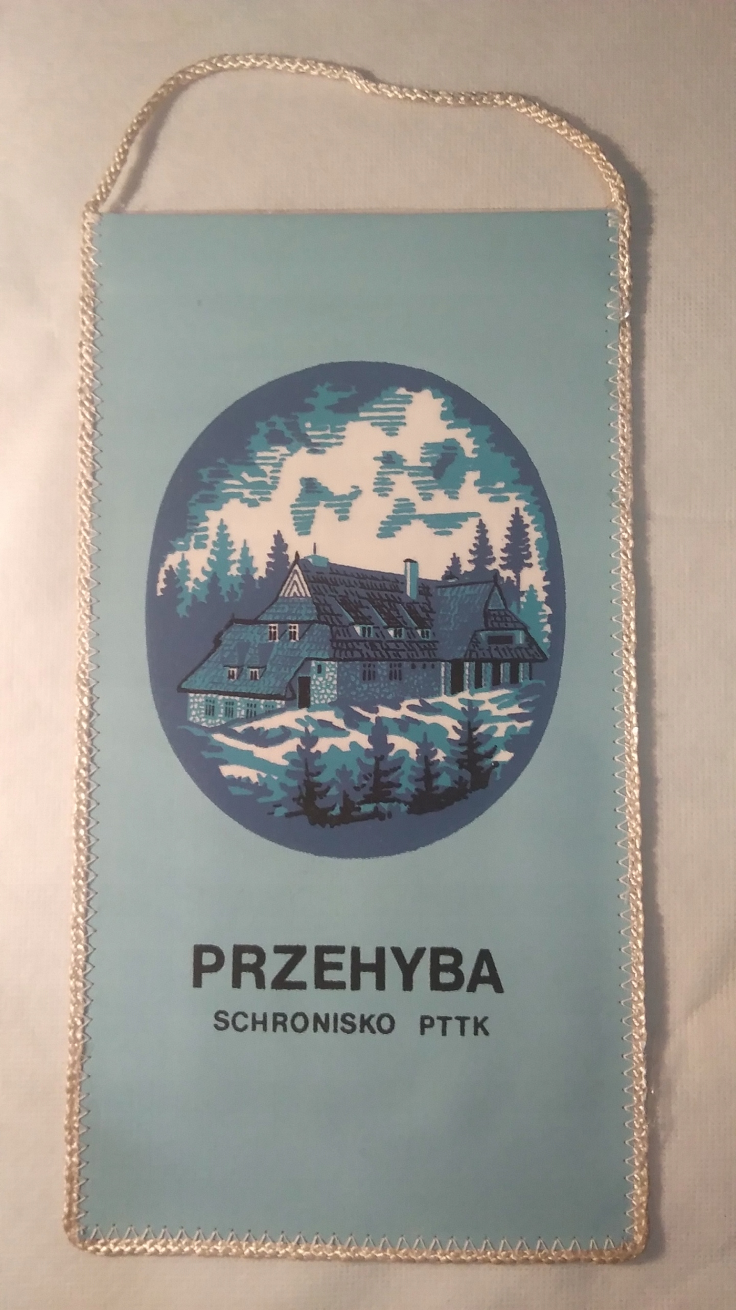 Proporczyk Beskid Sądecki PRZEHYBA schronisko PTTK godło PRL