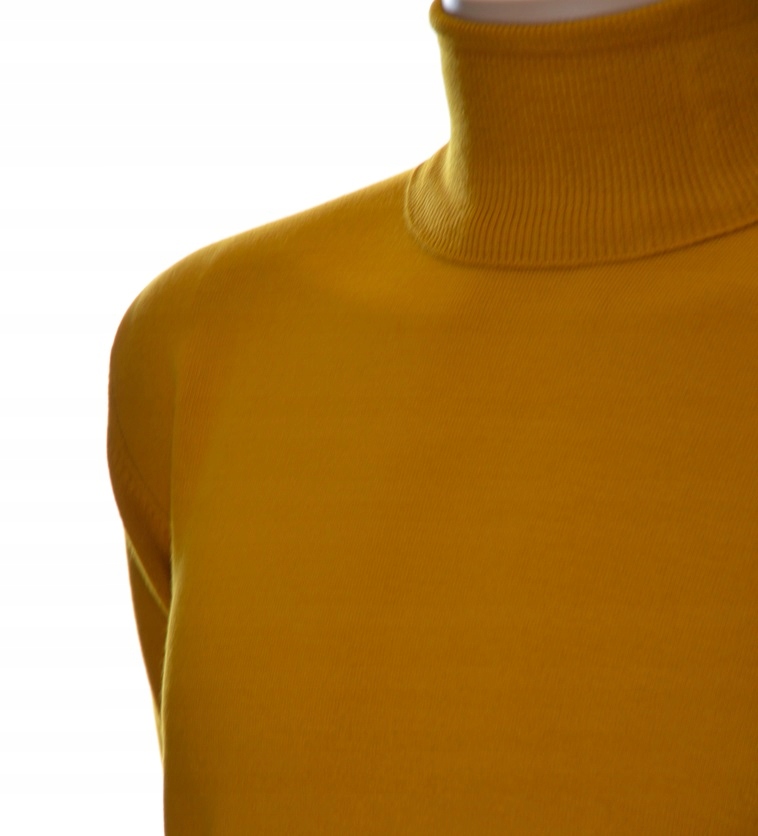 Pánský svetr rolák z kašmíru a merino vlny, kašmírový, velikost XL, medový, velikost 375