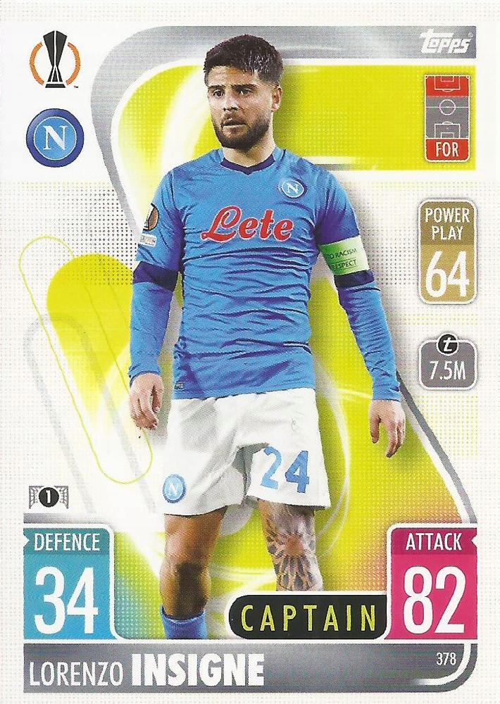 Match Attax 2021/22 378 Lorenzo Insigne Topps