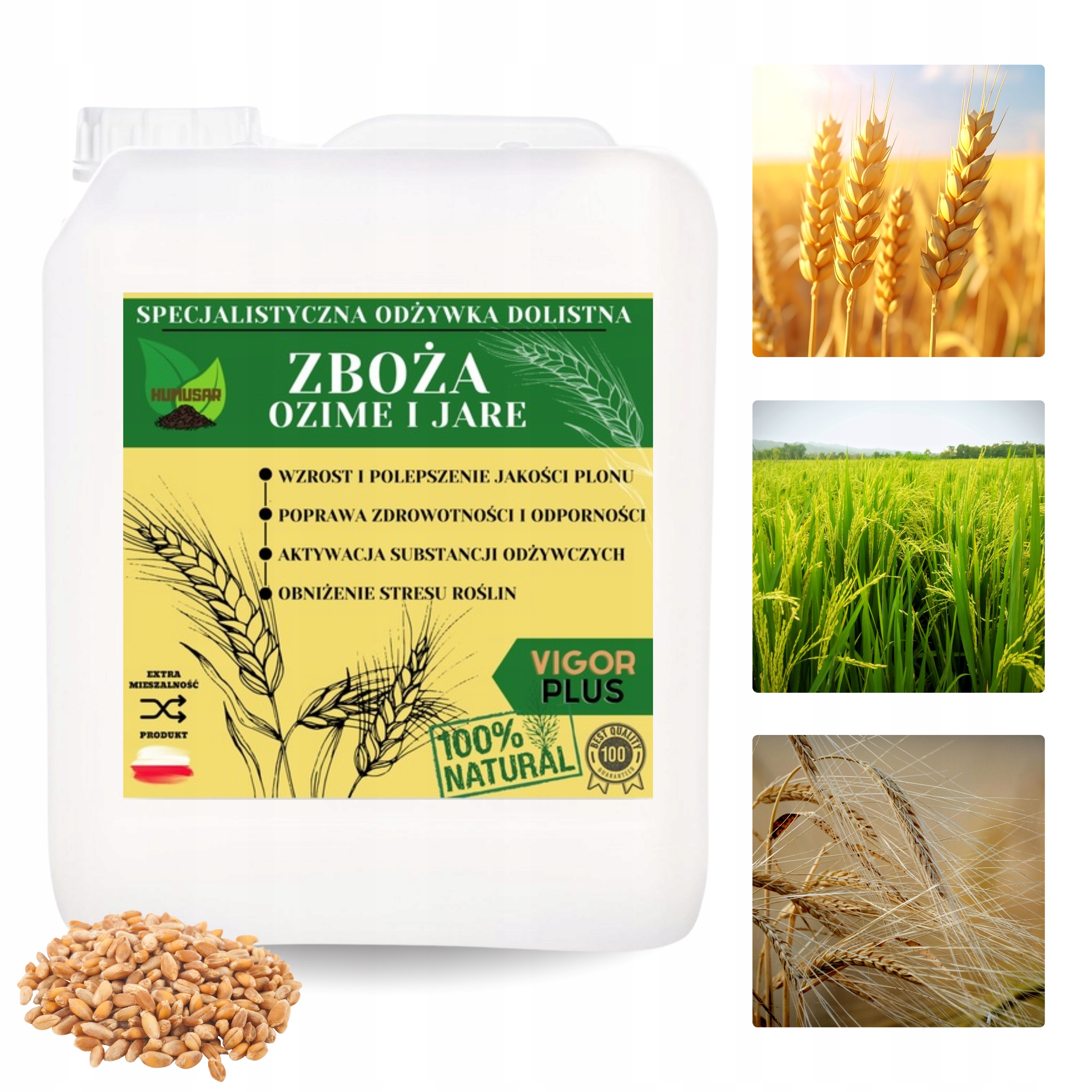 Humusar Vigor 5L Koncentrované listové hnojivo pro obiloviny Vysoká účinnost