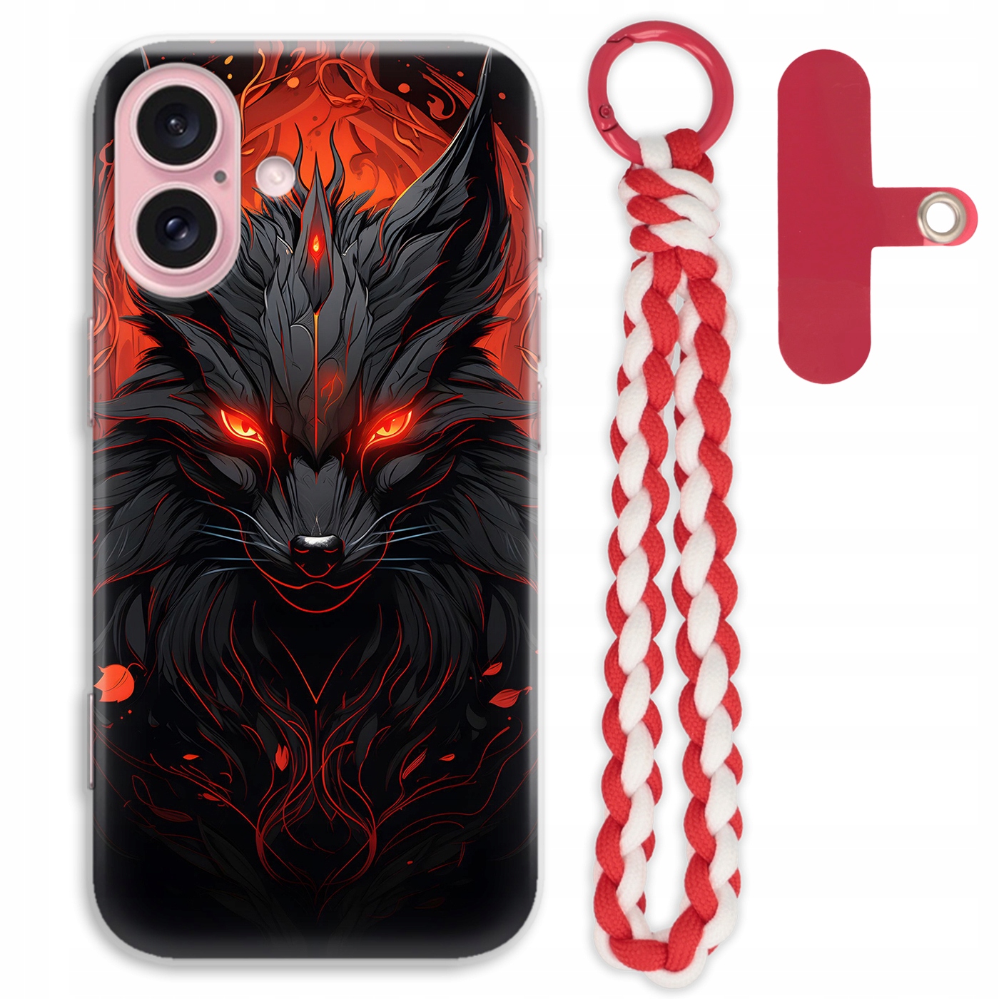 Pouzdro Pro Iphone 16 Case Smyčka Držák Pletenina Temné Gotické MIX Vzorů