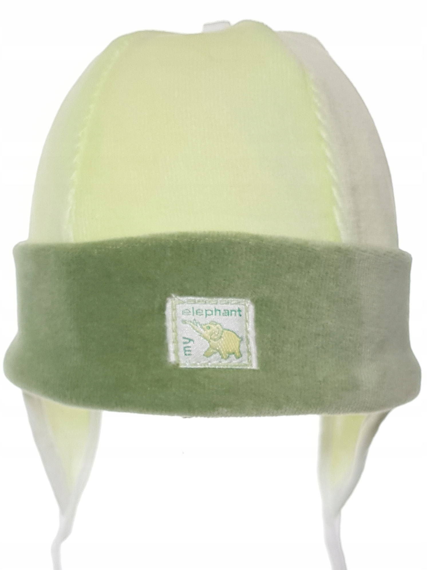 POLSKA CZAPKA WELUR CZAPECZKA WIĄZANA Z USZAMI DLA NOWORODKA 0-3 MC 18KOLOR Rozmiar 34-36 cm