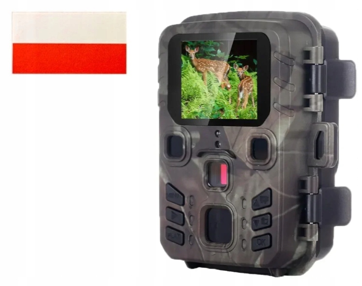 Mini Kamera leśna myśliwska foto pułapka Detekcja fotopułapka naklejka