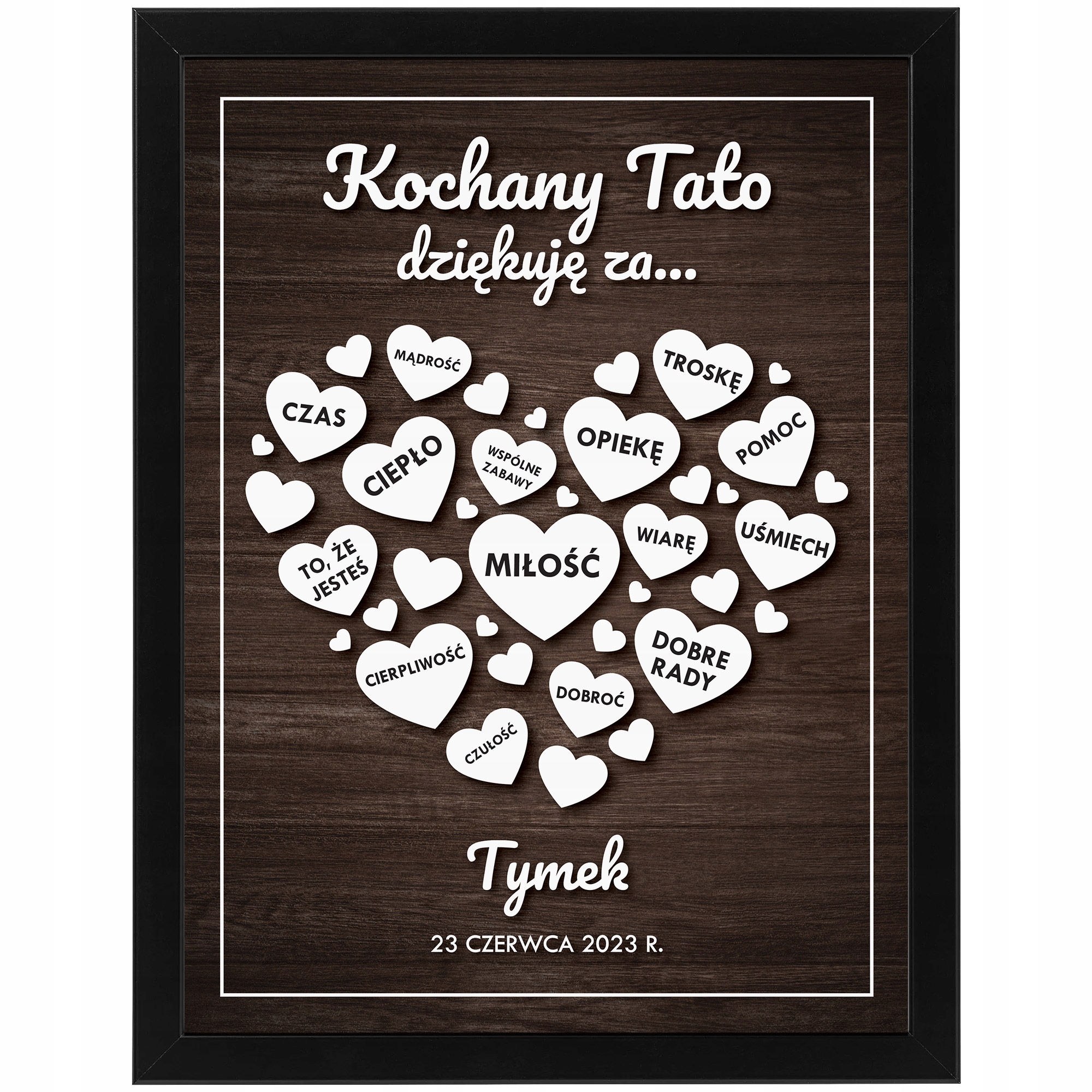 

Podziękowanie Dzień Mamy Taty ramka 30x40