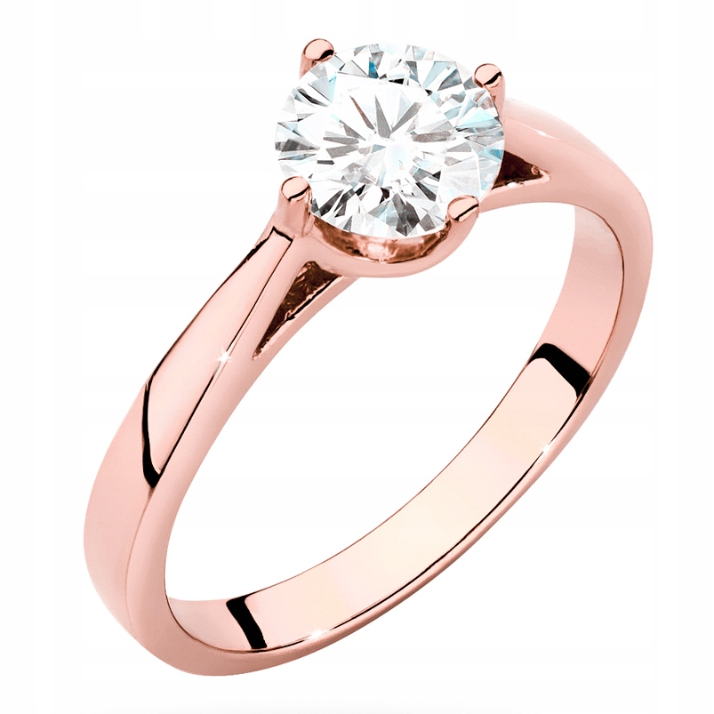 Zlatý Prstýnek pr. 585 s Briliantem 1,00 ct 14k