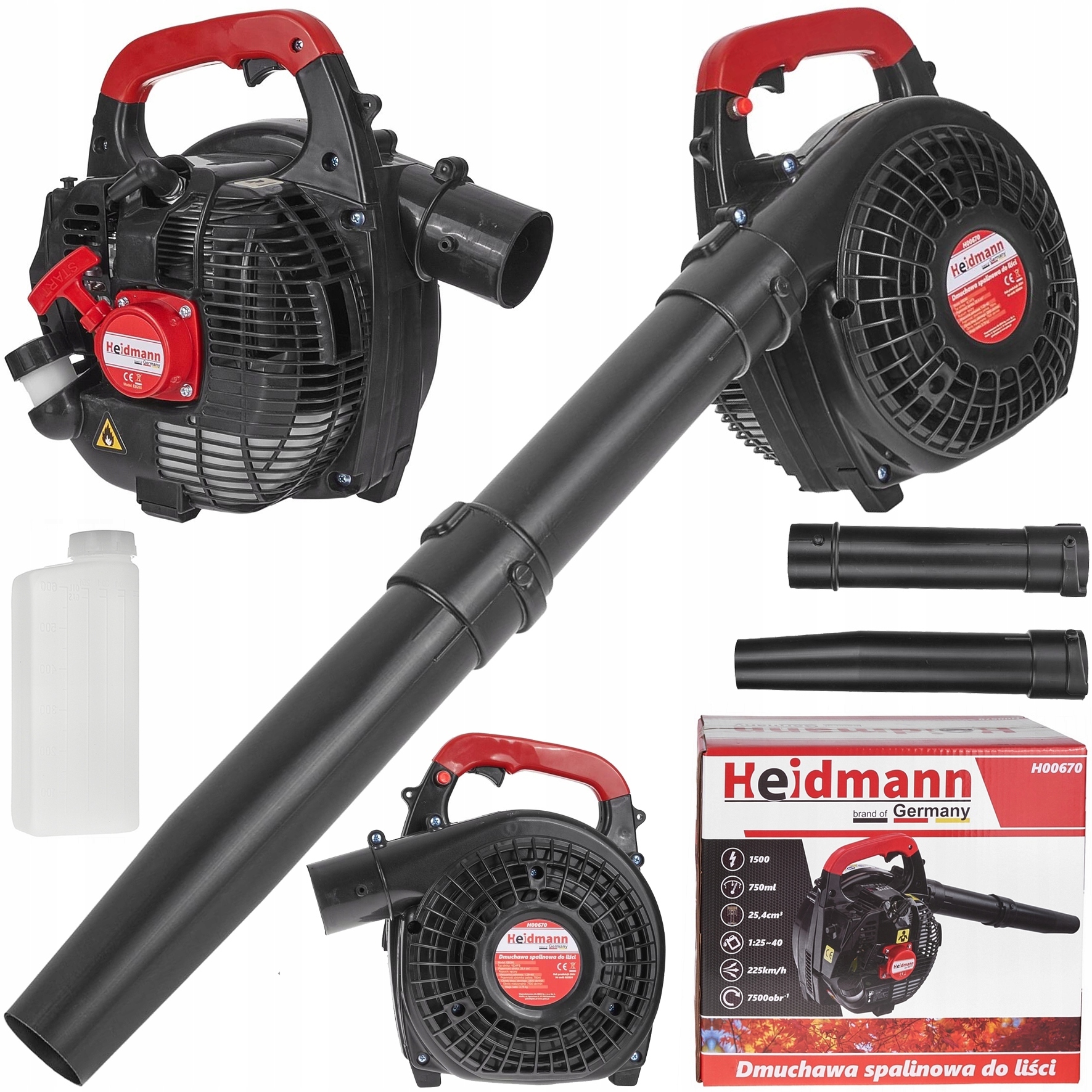 Dmuchawa Spalinowa Ogrodowa Do Liści Śniegu Trawy Mocna 225km/h Odkurzacz