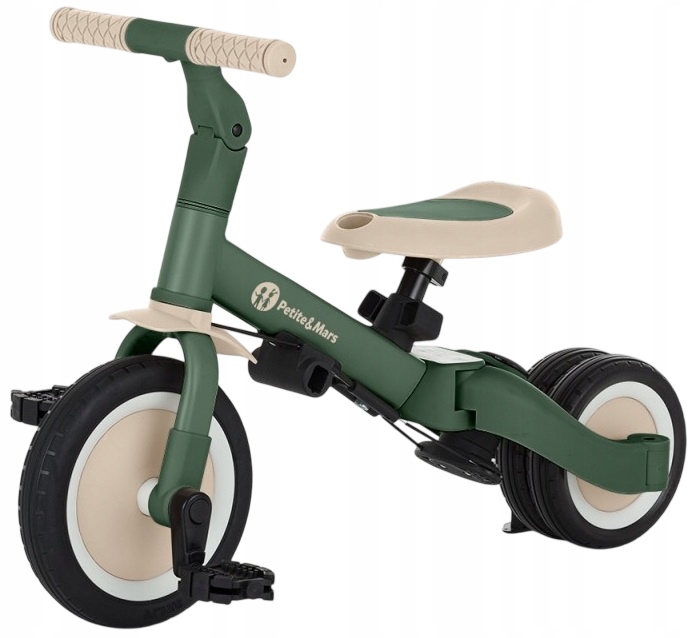 Petite&mars Rowerek Turbo Wielofunkcyjny 5w1 Biegowy Trójkołowy Prowadnik
