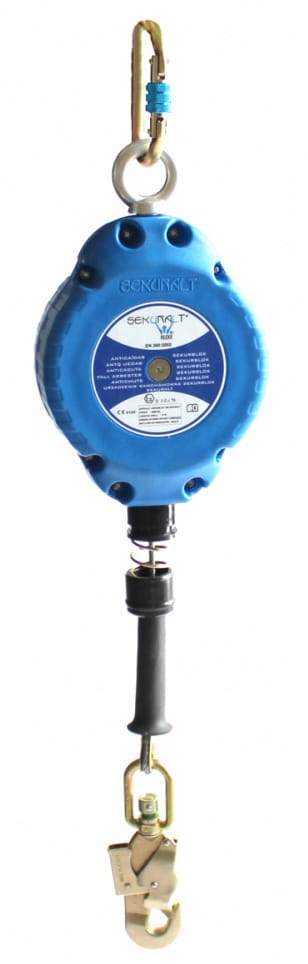 Urządzenie samohamowne Irudek Sekurblok 7,5 m linka stalowa, Atex,
