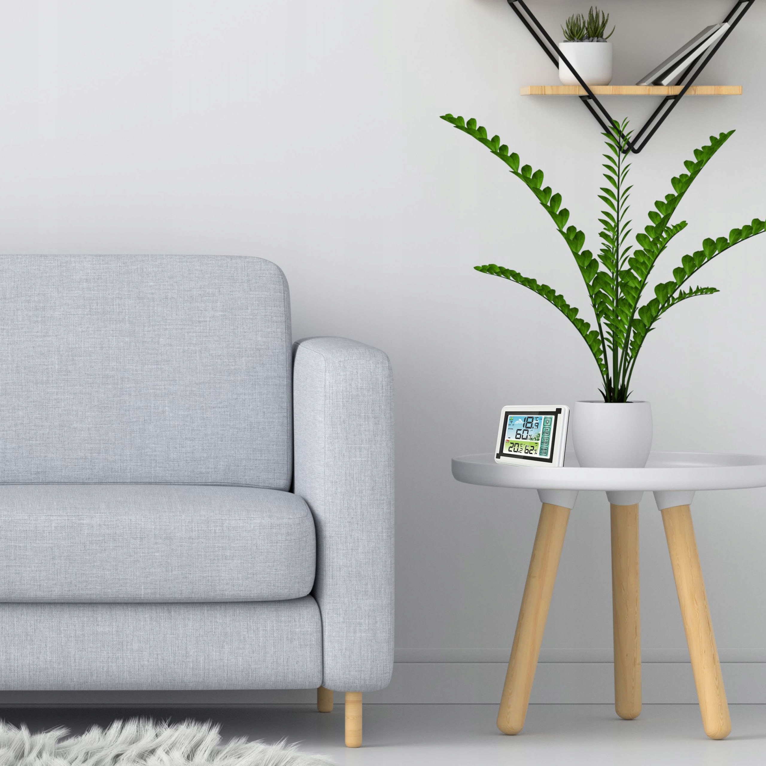 STACJA POGODOWA BEZPRZEWODOWA POGODY HIGROMETR TERMOMETR Zasilanie bateryjne