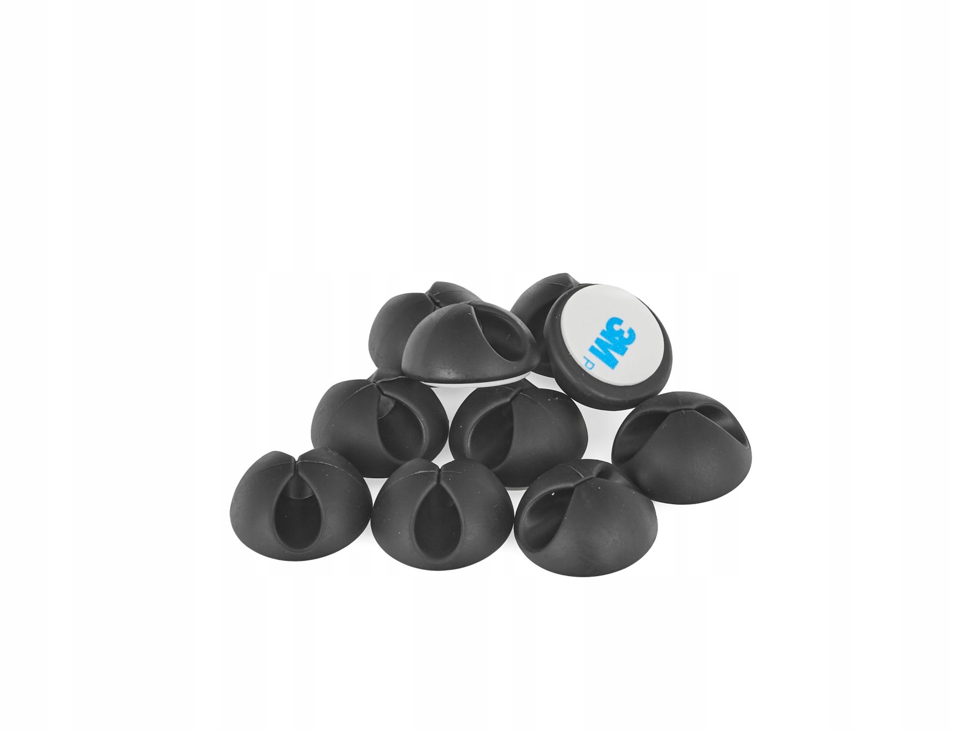 Zestaw 10 Organizerów kabli z taśmą 3M klipsy 28mm gumowe praktyczne