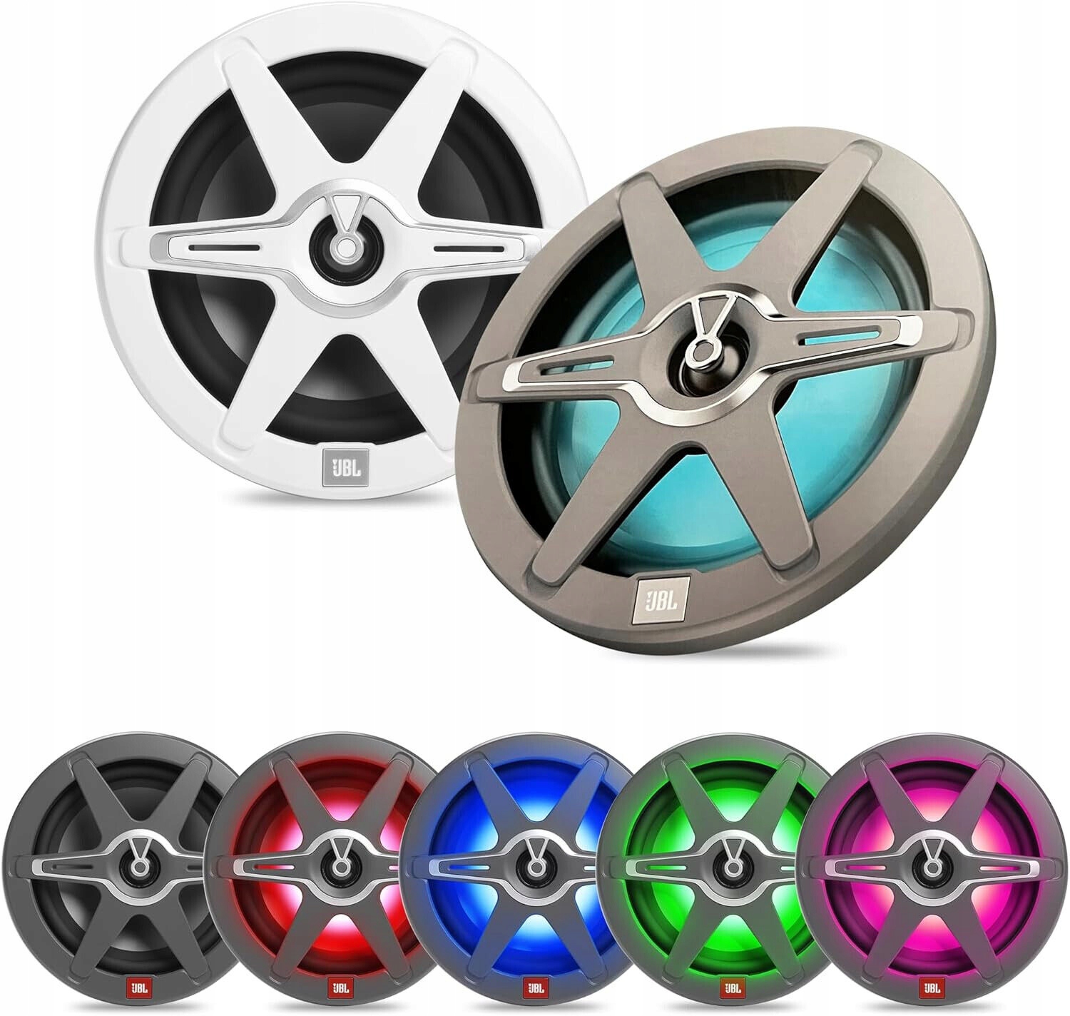 Marine Reproduktory 20 cm 200 mm 7 farieb Led Rgb pre lodnú jachtu Jbl Club 8