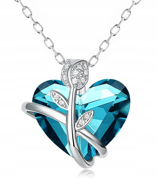 Náhrdelník Stříbrný Řetízek Dámské Srdce Růže 925 Elegantní Design