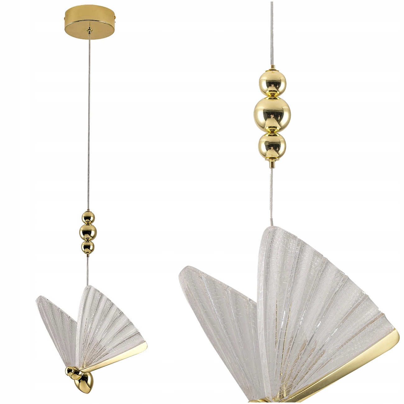 Závesná Led Lampa Mariposa Nastavenie Farebnej Teploty Svetla 8W LP-1715/1P Zlatá