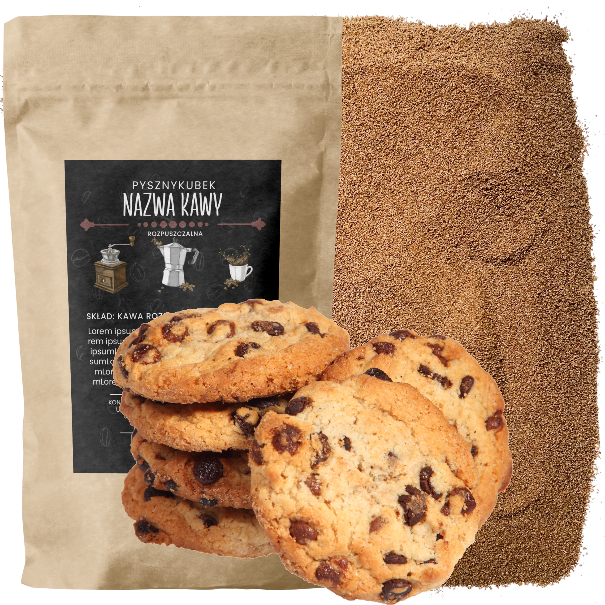 Kawa Rozpuszczalna smakowa Ciasteczkowa 1000G