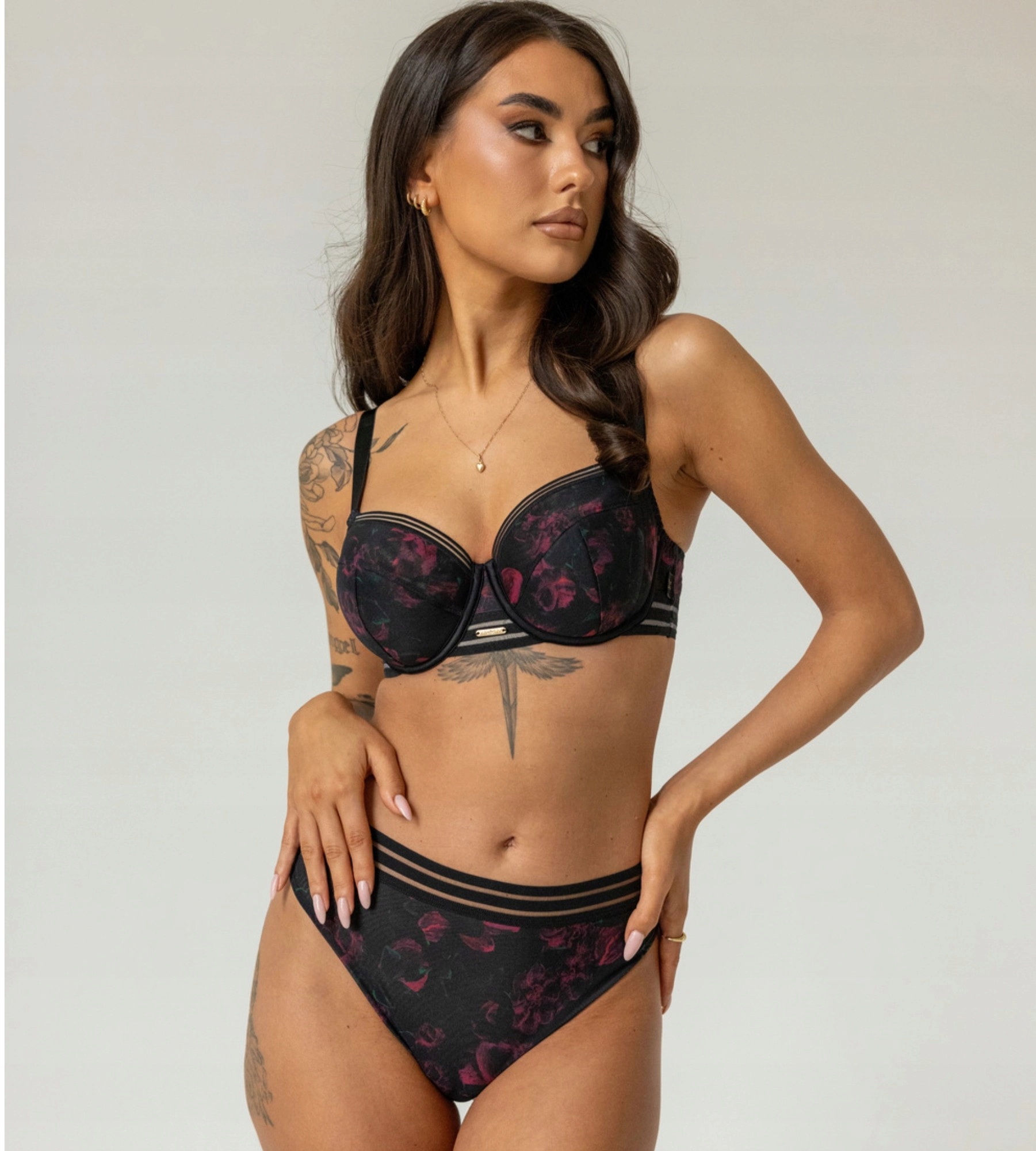 Měkká podprsenka s kosticemi Blossom Černá Krisline Černá 85E