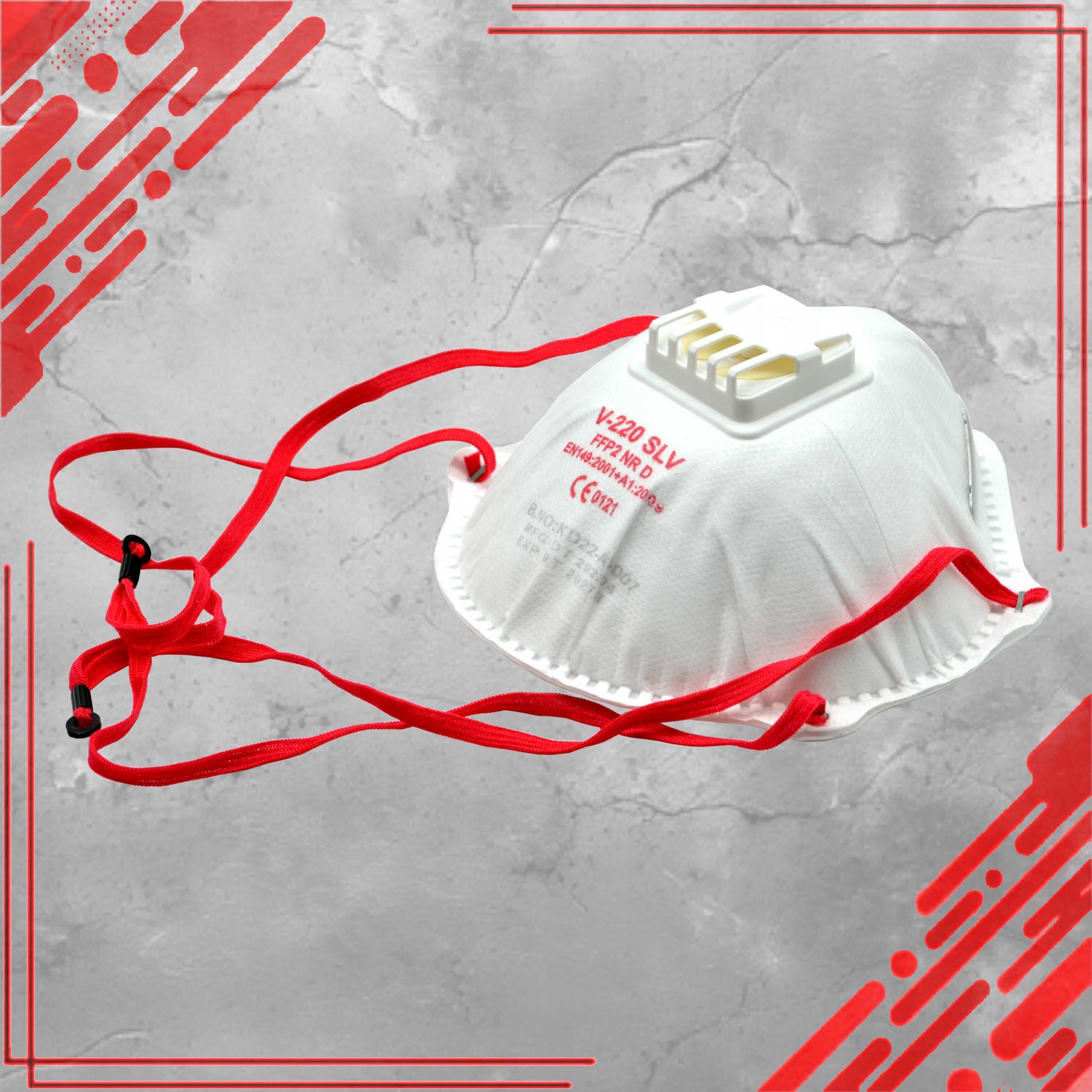 PÓŁMASKA MASKA OCHRONNA MASECZKA PRZECIWYPYŁOWA FFP2 Z ZAWOREM 10SZT BHP EAN (GTIN) 4058546347413