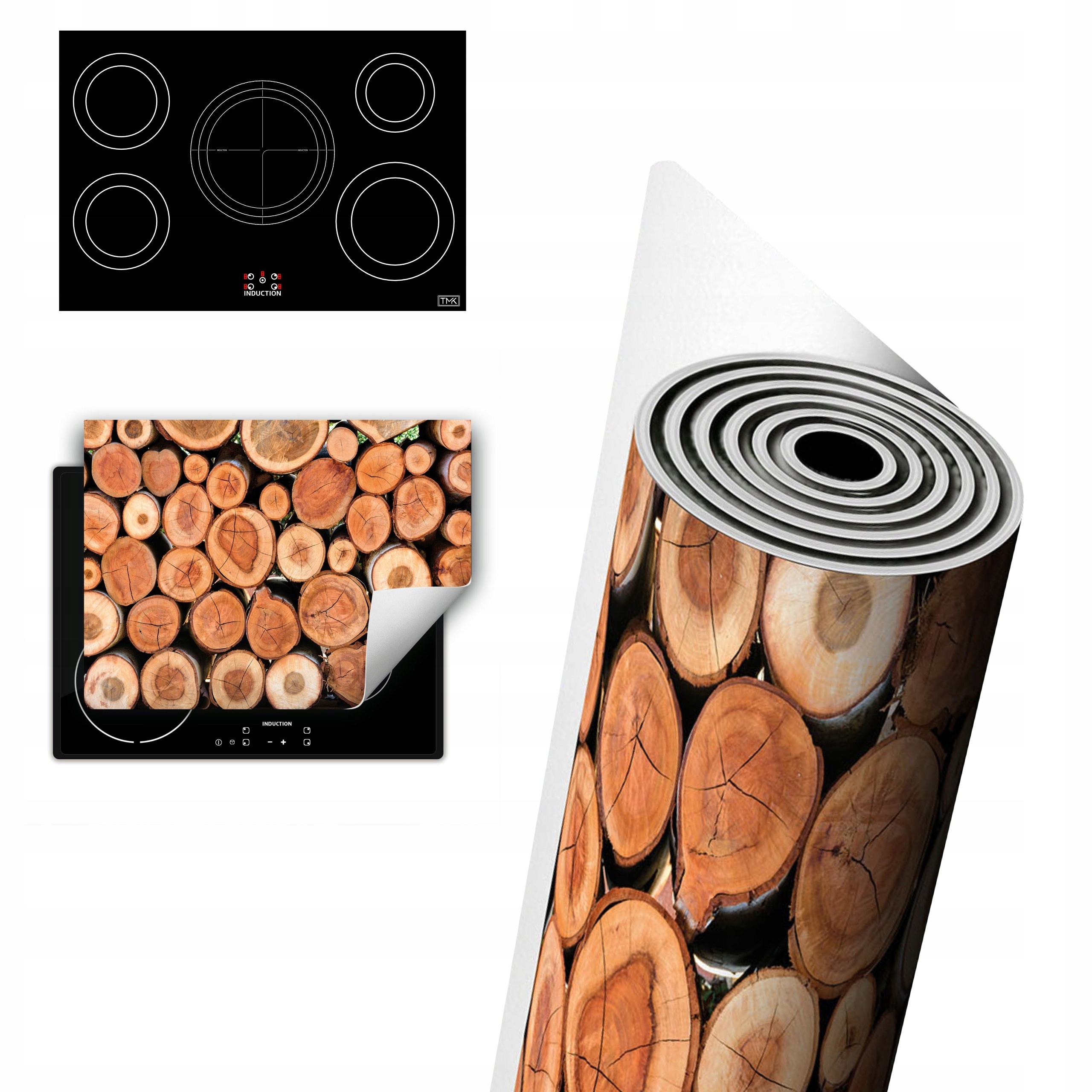 Vinylová Ochrana Na Indukci Desek 80x52 Stromy dřevo