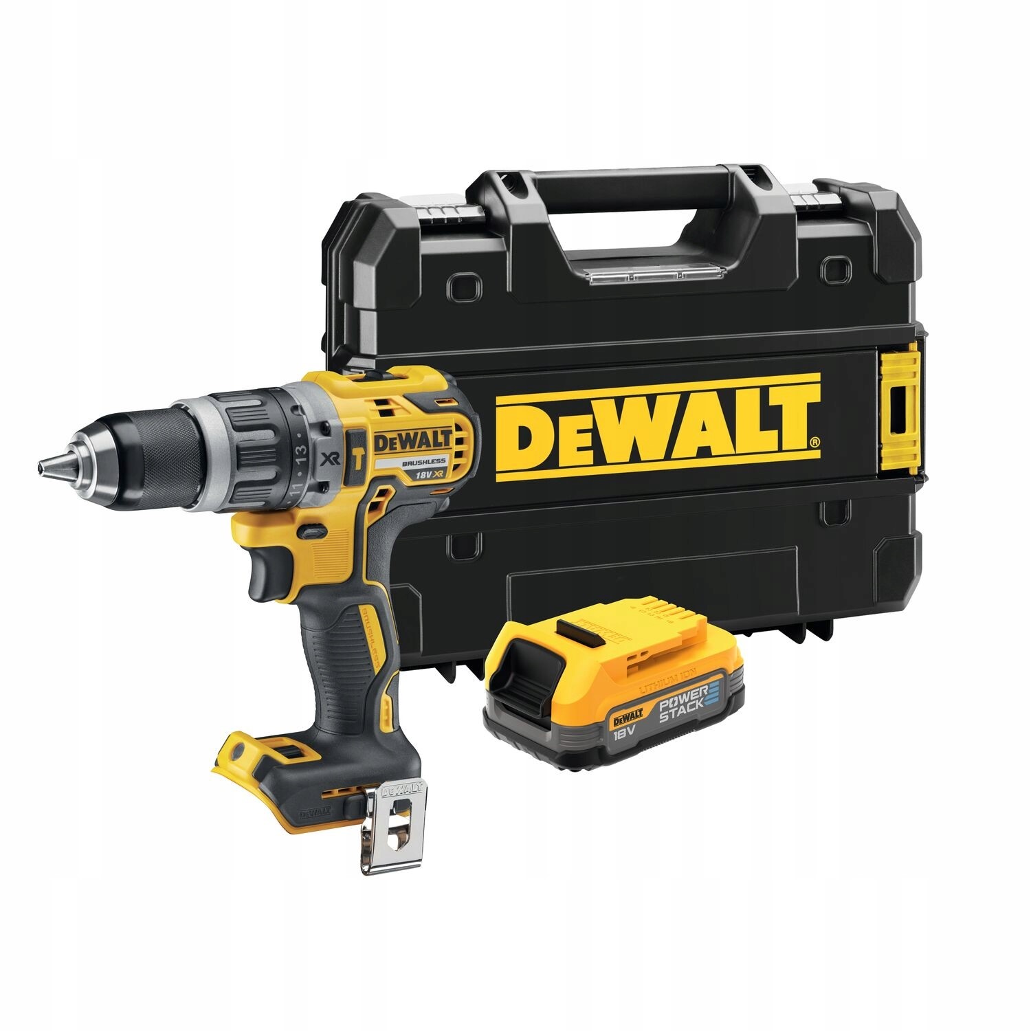 Wiertarko-wkrętarka akumulatorowa udarowa Dewalt Xr 18V 1,7Ah DCD796E1T-XJ
