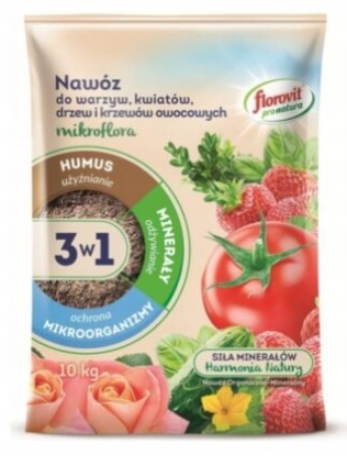 Florovit Eko hnojivo 3v1 s mikroflórou pro zahradu 10 kg