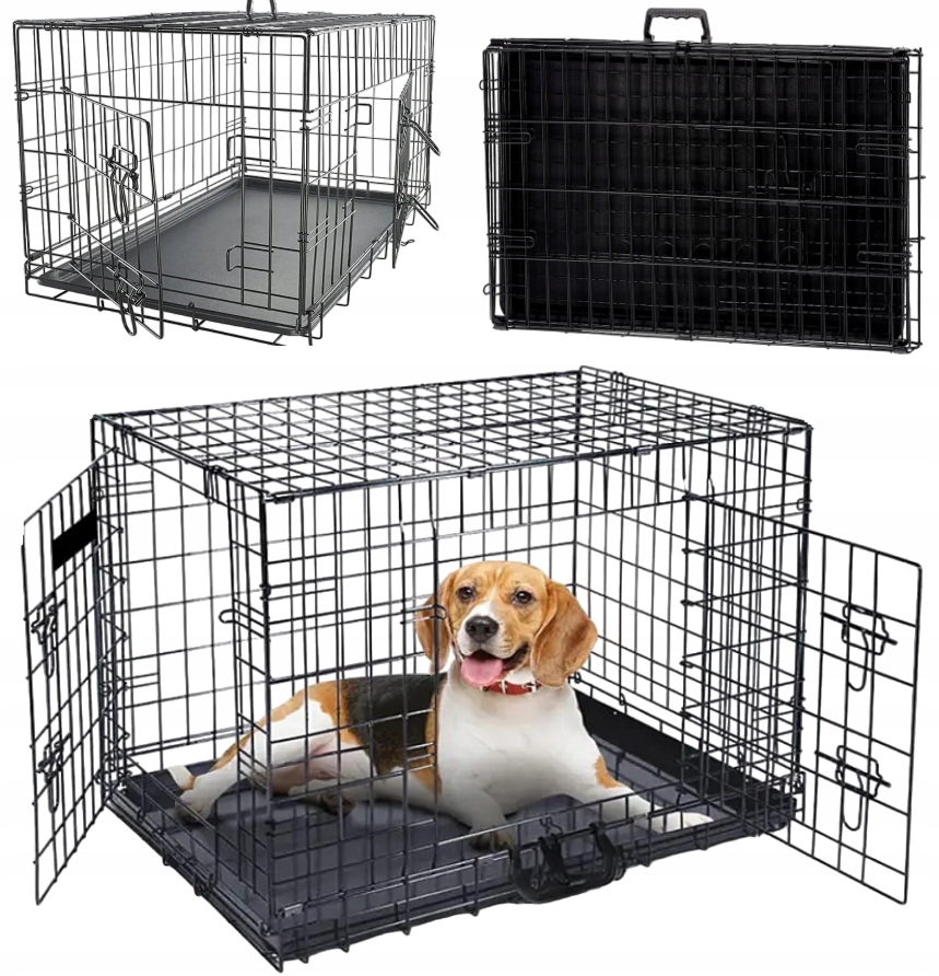 Klatka Kennelowa Kojec Transporter Dla Psa Kota Duża Metalowa