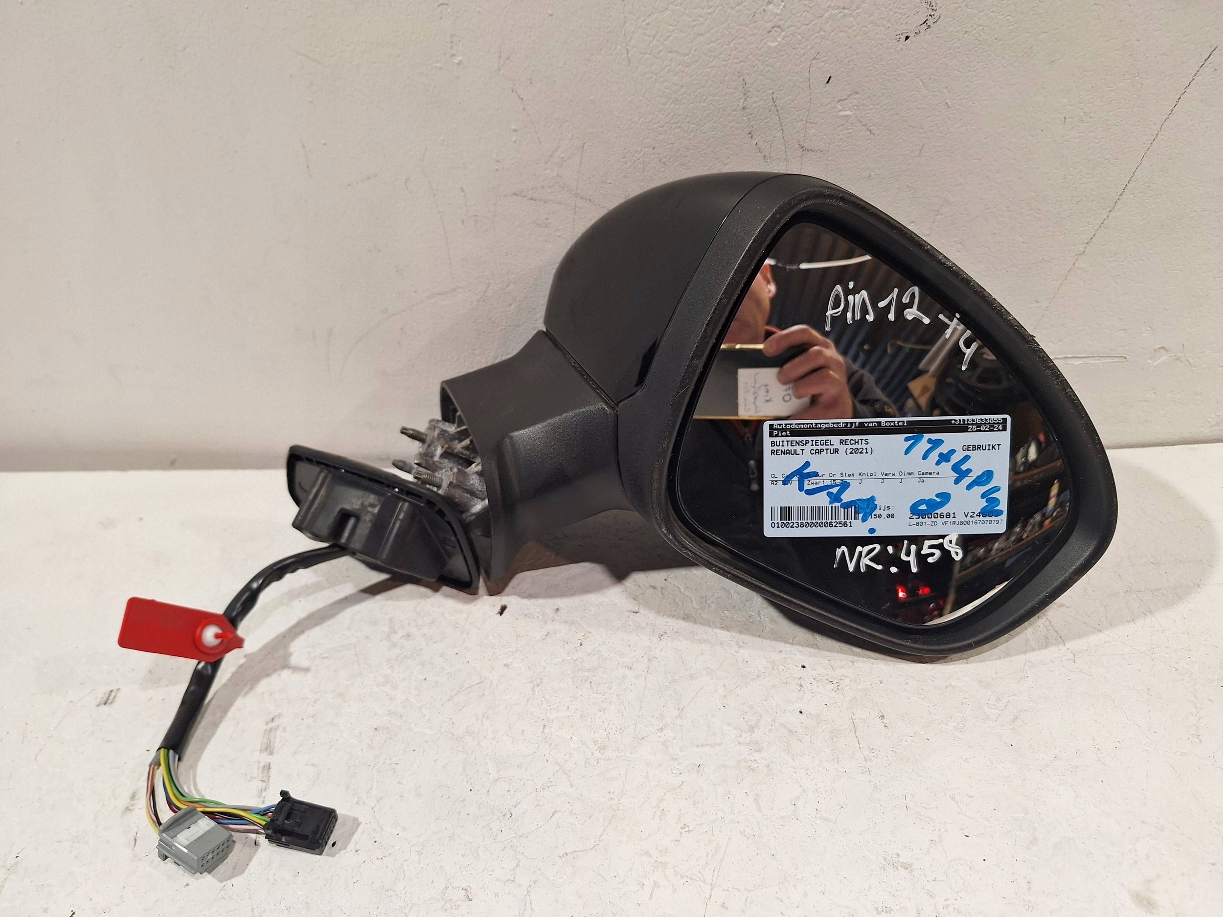 mirror exterior right 15 PIN RENAULT CAPTUR II KAMERA 19