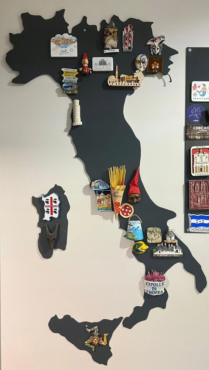 mapa Talianska Na Magnety magnetická tabuľa cestovanie Kovová plechová doska Italy Taliansko