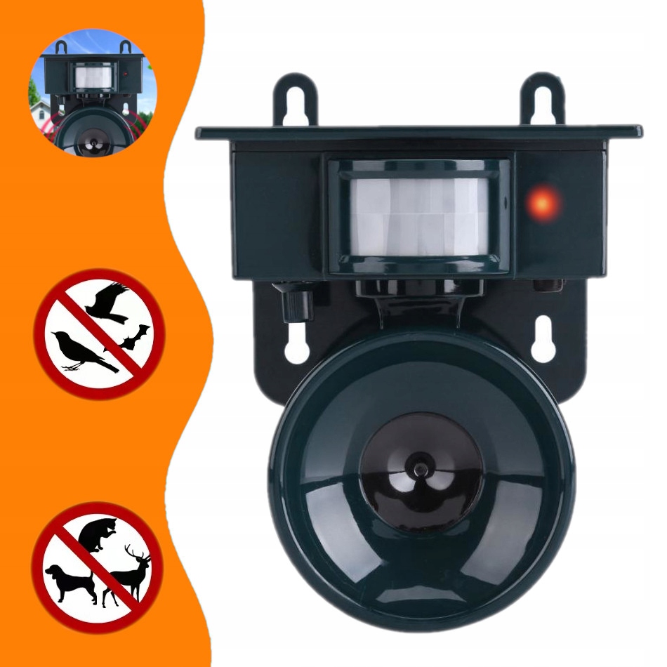 WODOODPORNY ULTRADŹWIĘKOWY ODSTRASZACZ PTAKÓW ZWIERZĄT GOŁĘBI SOLARNY Kod producenta D986
