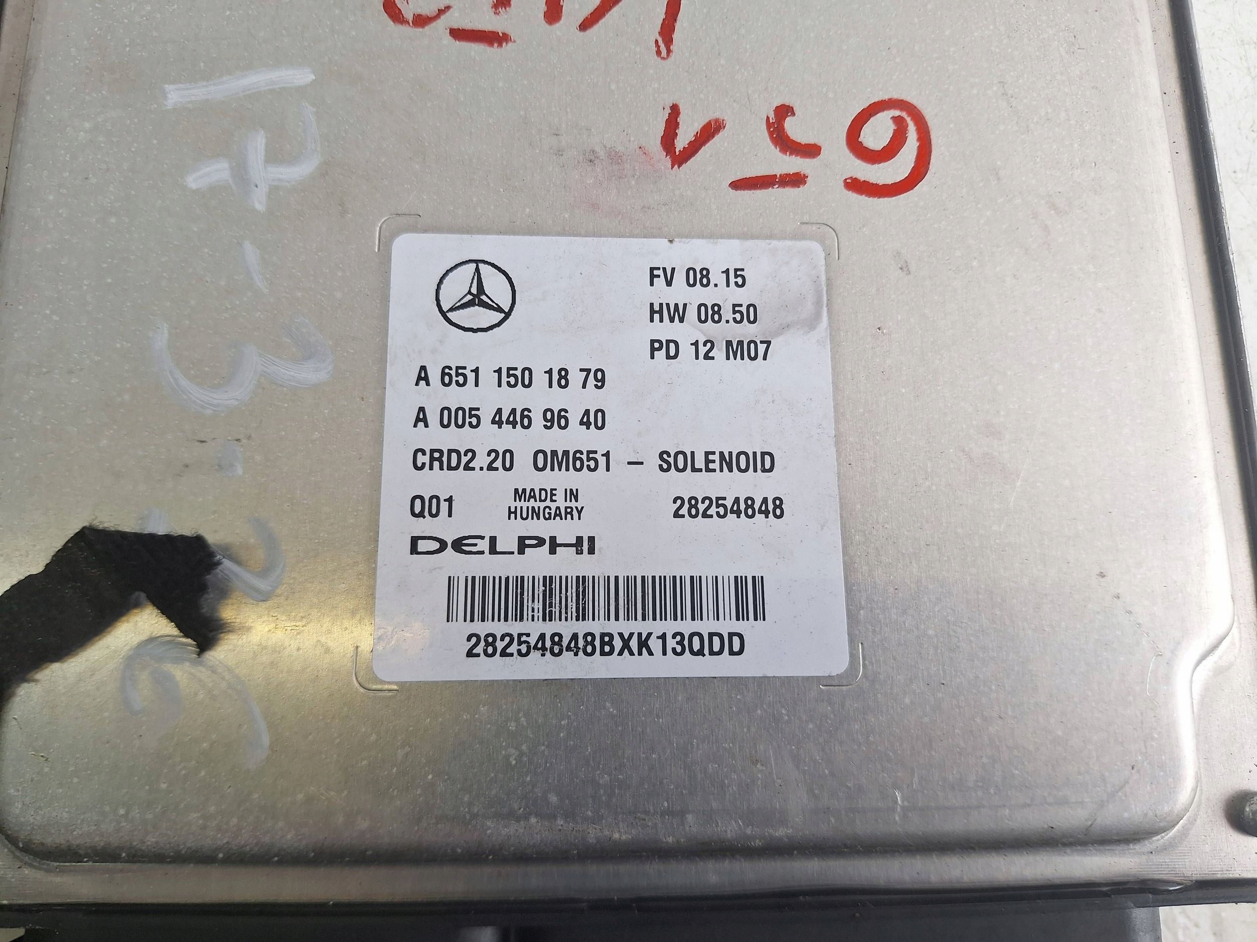 MERCEDES computer control unit of the engine A6511501879 DELPHI 28254848