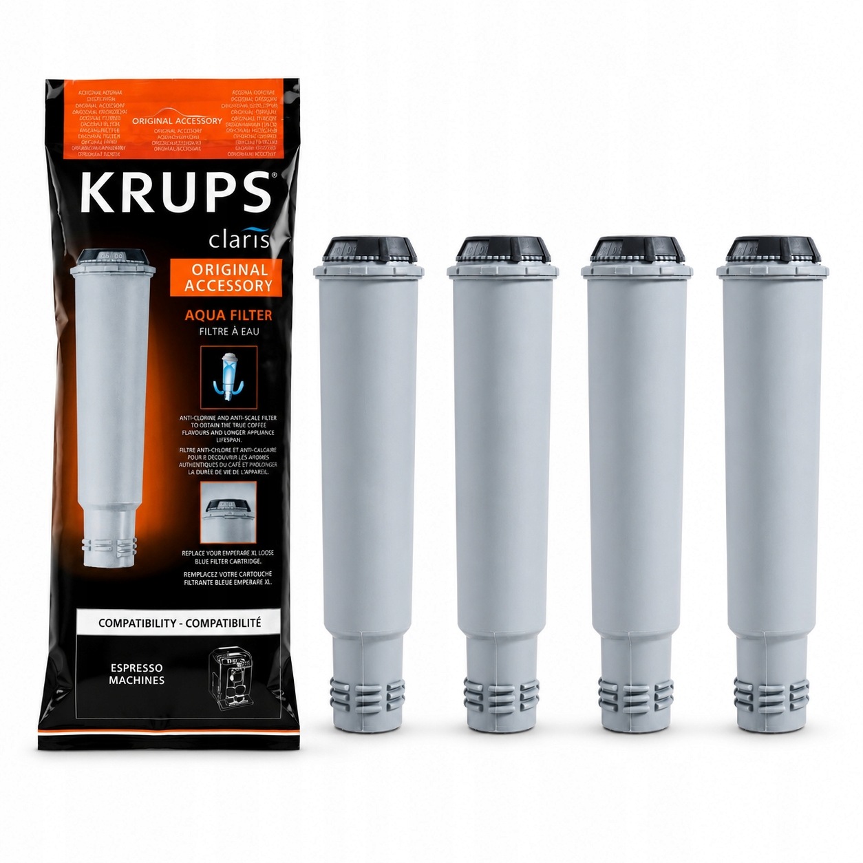 Filtračná vložka na vodu Krups Claris F088 do kávovaru originál 4 ks